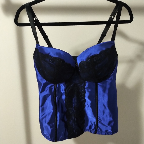 Cacique Satin & Lace Bustier / Corset & Garter Skirt Set Sz 18/20 - Picture 10 of 16